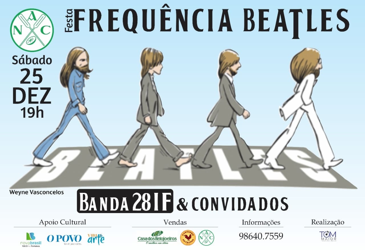 Festa do Frequência Beatles no Náutico em Fortaleza no dia 25 de dezembro